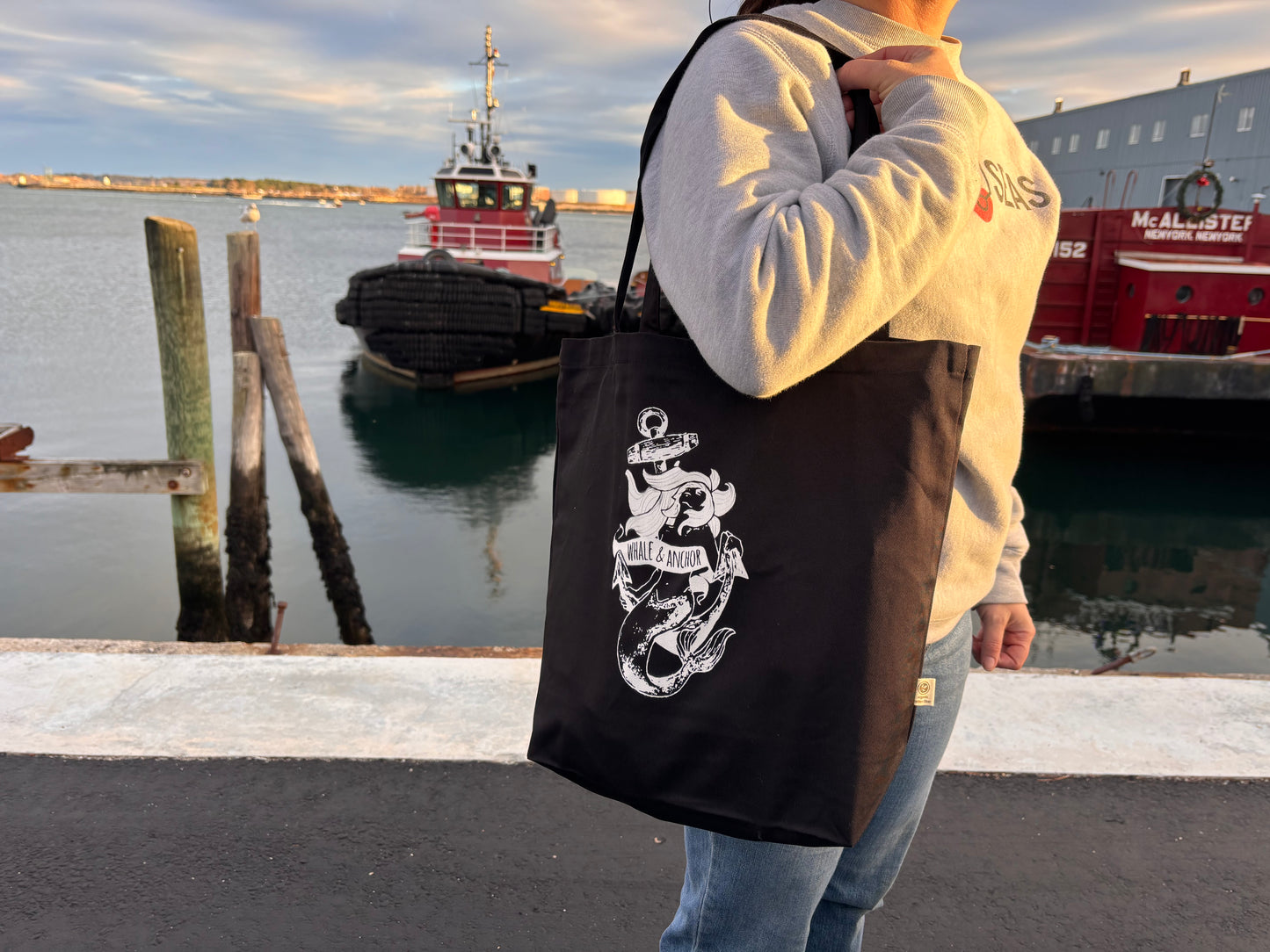 Whale & Anchor Logo Tote Bag